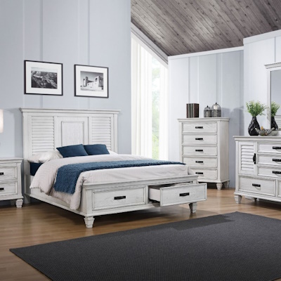 Franco Antique White Bedroom Collection